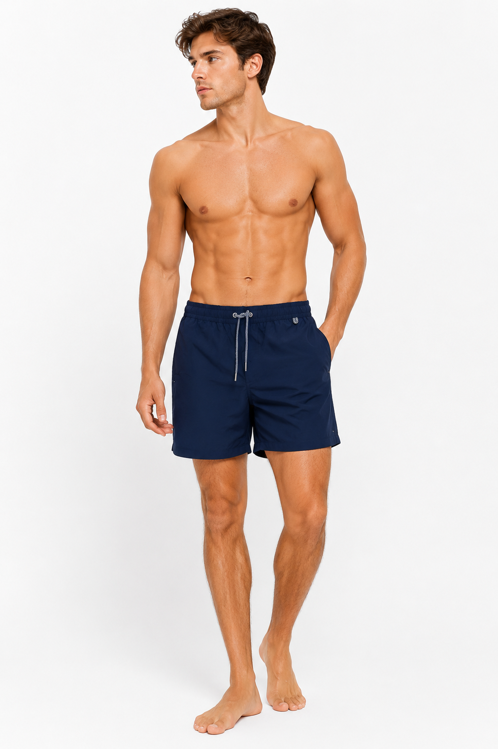 Mng Cord plain swimming trunks