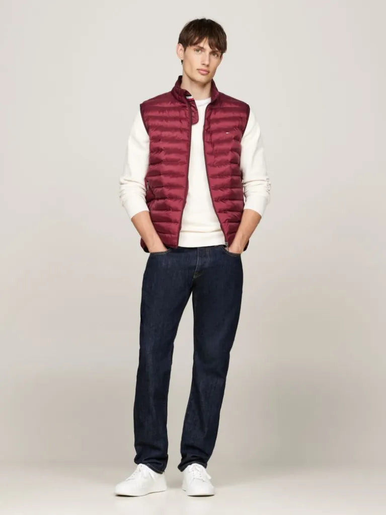 Tommy Hilfiger Men Quilted Puffer Vest – Winter_Burgundy