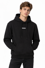 HUGO Hoodie Dapo Logo  Print Men _ Black
