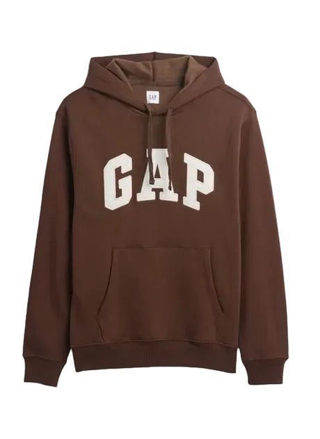 GAP Men’s Relaxed Logo Hoodie – Brown