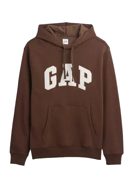 GAP Men’s Relaxed Logo Hoodie – Brown