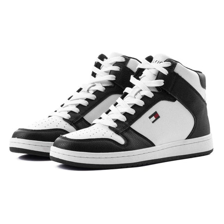 Tommy Hilfiger Men’s Black & White High-Top Sneakers