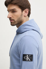 Calvin Klein Hoodie Men Logo Prited _ Ocean blue