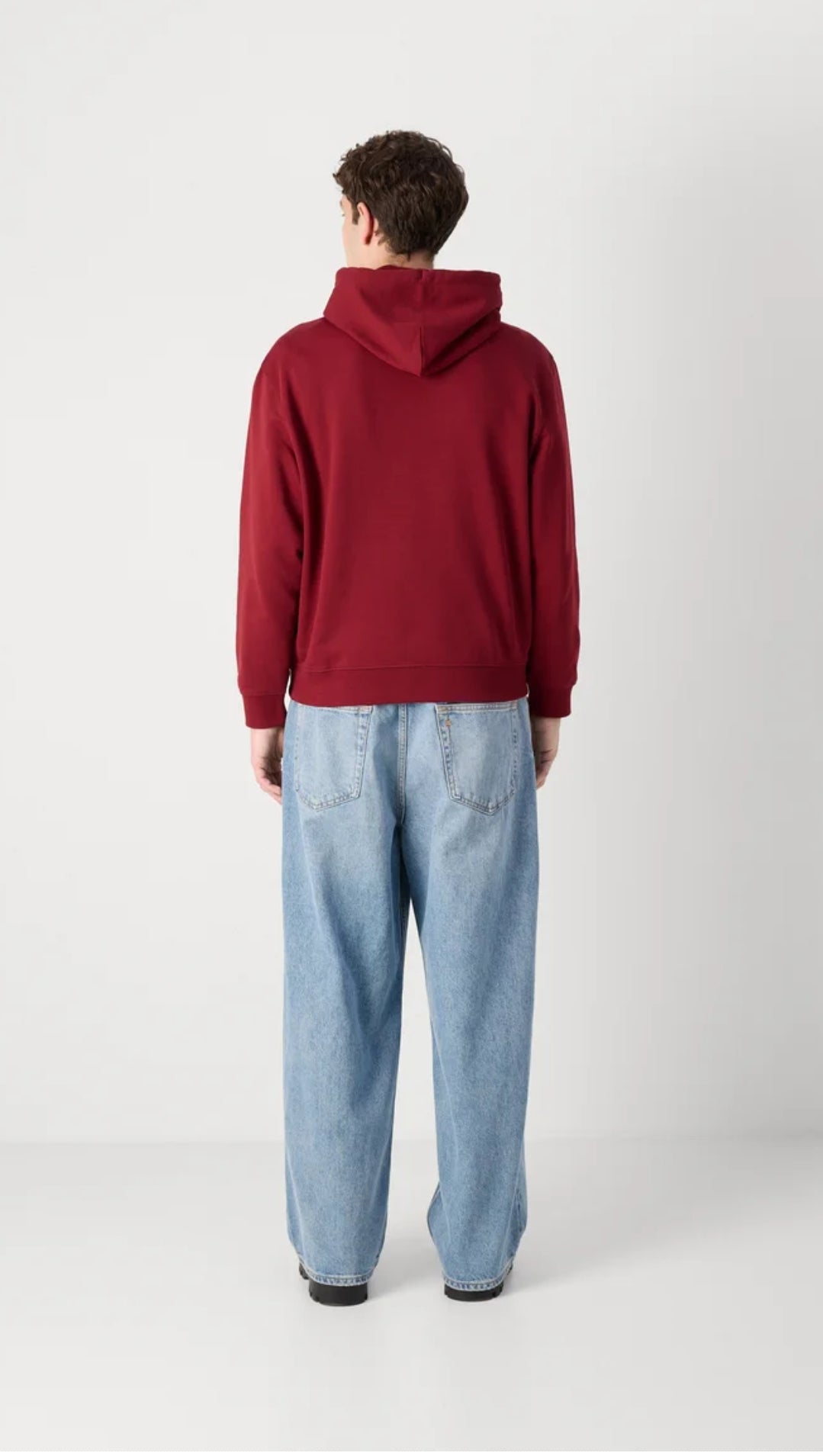 Calvin Klein Hoodie Men Logo Prited _ Burgundy