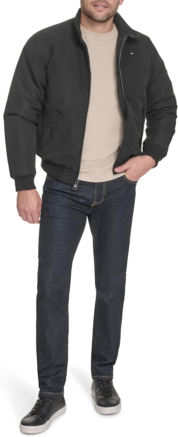 Tommy Hilfiger  textile bomber  with lightweight Men Jacket_ Black