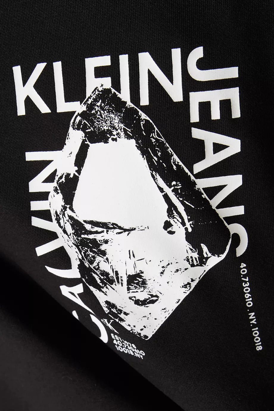 Calvin Klein Hoodie Men Logo Pritned _ Black