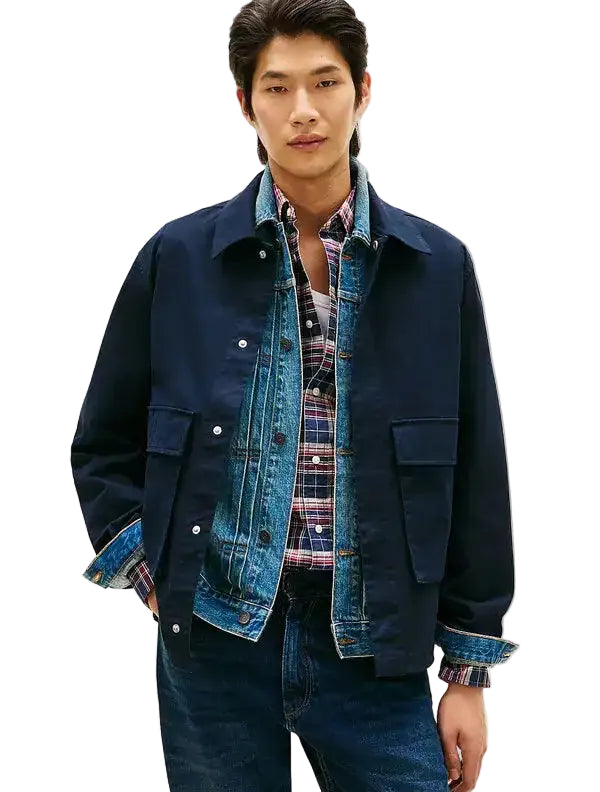 TOMMY HLFIGER Lightweight Utility Men jacket _ Navy