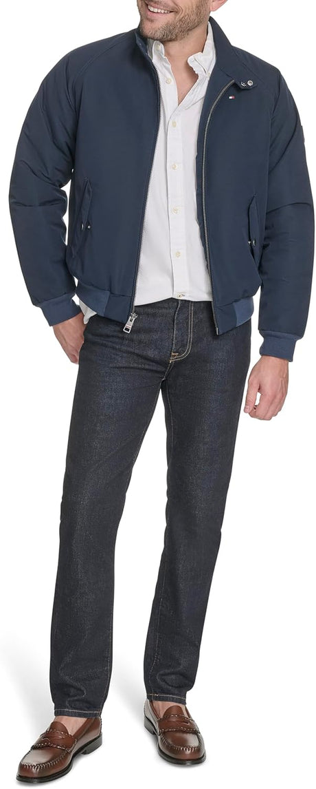 Tommy Hilfiger textile bomber  with lightweight Men Jacket Navy
