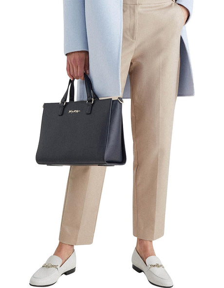 Tommy Hilfiger Structured Satchel for Women – Black