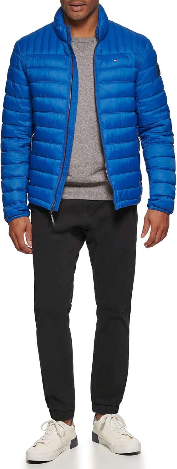 Tommy Hilfiger Men Lightweight Packable Puffer Jacket _ Blue