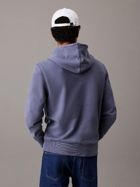 Calvin Klein Hoodie Men Logo Printed _ Ocean blue