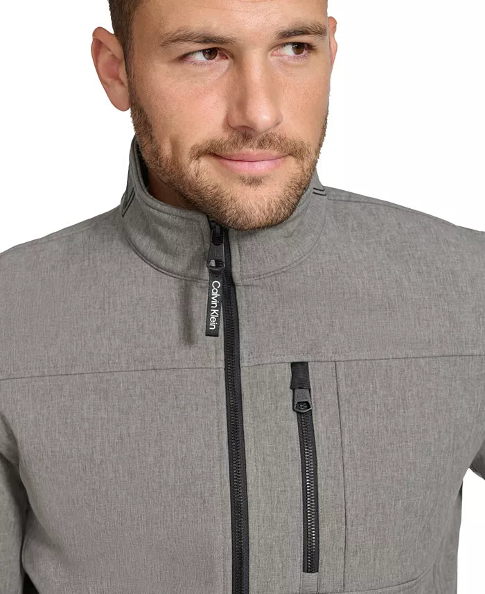 Calvin Klein  Infinite Stretch Soft Shell Lightweight Water-Repellent Men  Jacket – Grey