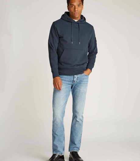 Calvin Klein Hoodie Men Logo Prited _ Steel blue