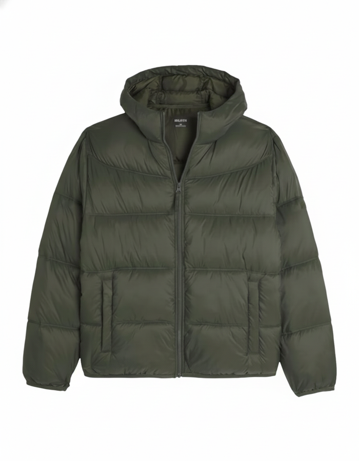 Hollister Hooded Puffer Jacket _ Oiley