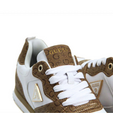 GUESS Women’s White & Brown Monogram Runner Sneakers