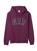 GAP Soft Arch Logo Zip Hoodie _ Burgundy