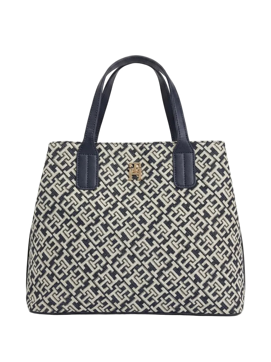 TOMMY HILFIGER Monogram Jacquard Satchel Women bag