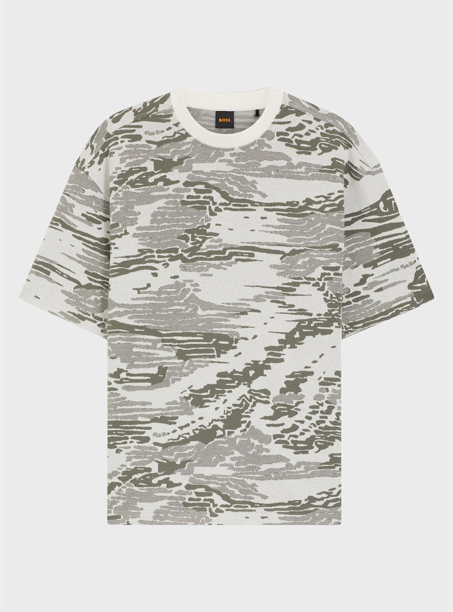 BOSS Camouflage-jacquard T-shirt