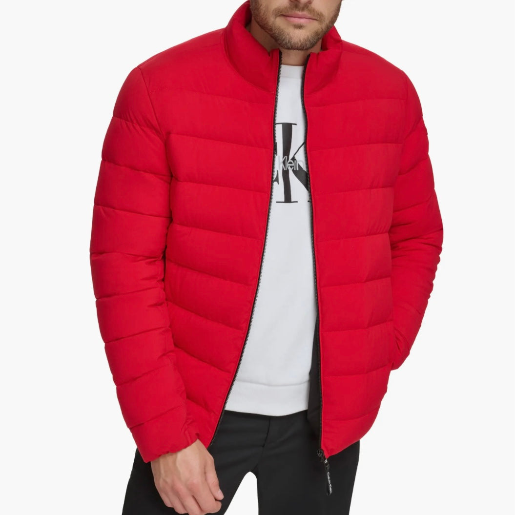 Calvin Klein Men’s Lightweight Puffer Jacket – Red