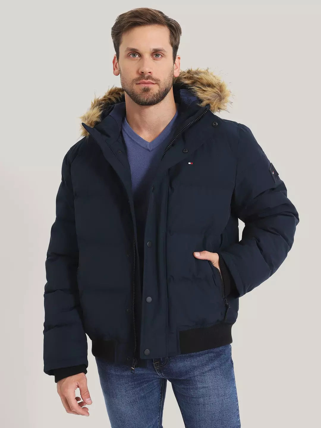 TOMMY YArtic Parka With Blue Logo JACKET