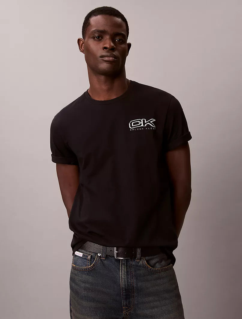 Metallic Monogram Logo Relaxed T-Shirt Calvin Klein jeans  regular fit