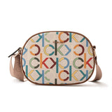 Calvin Klein Women Monogram Rounded Crossbody Bag Multicolor