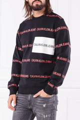 Calvin Klein Sweatshirt Logo Print Men _ Black*Red