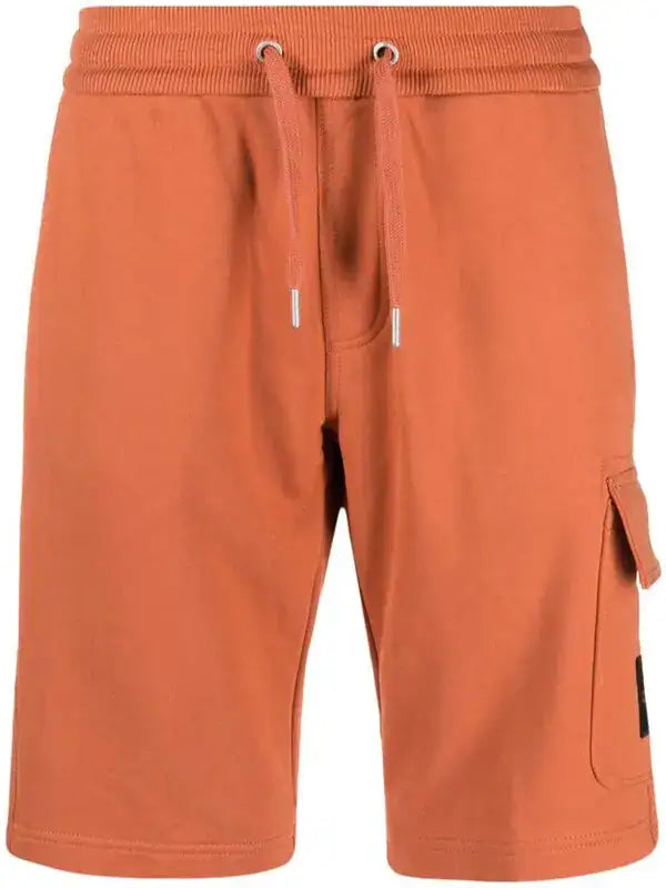Calvin klein logo-patch cotton track cargo short