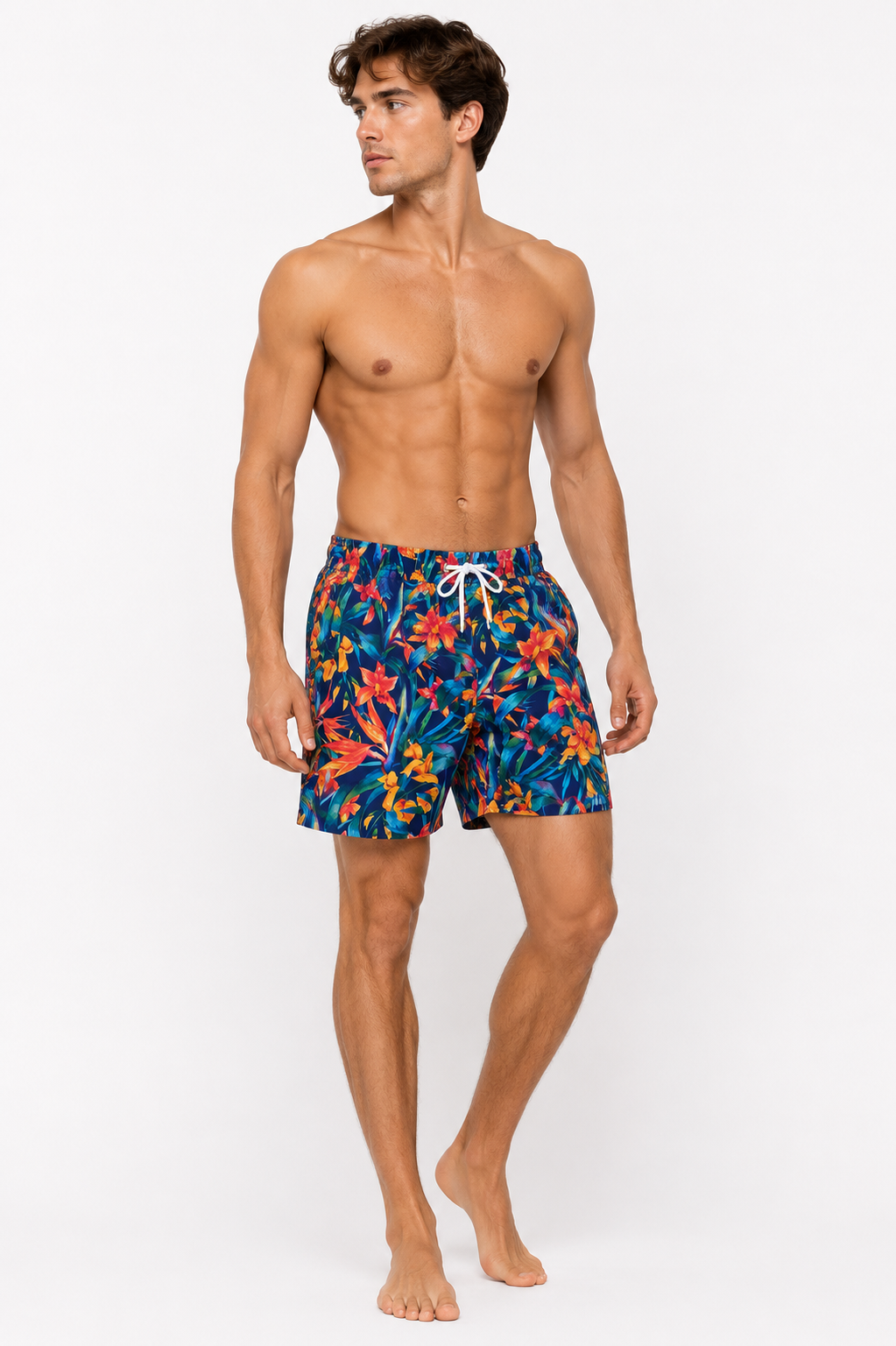 mng Tropical Print swim trunk