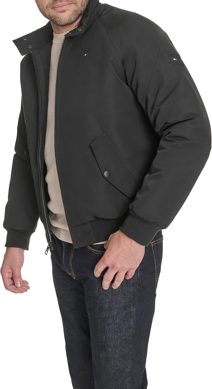Tommy Hilfiger  textile bomber  with lightweight Men Jacket_ Black
