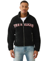 True Religion sherpa logo Men jacket _ Black