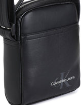 Calvin klein Black Mono Logo Reporter bag