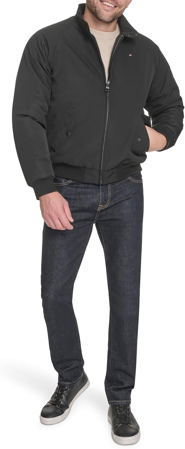 Tommy Hilfiger  textile bomber  with lightweight Men Jacket_ Black