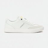 These white men's sneakers are the camel active "Low Casual" trainers_ White