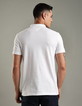 Tommy Hilfiger Men’s Striped Logo Piqué Polo Shirt, White