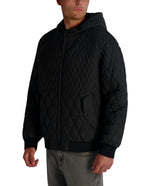 KARL LAGERFELD Quilted Hooded Bomber Men Jacket