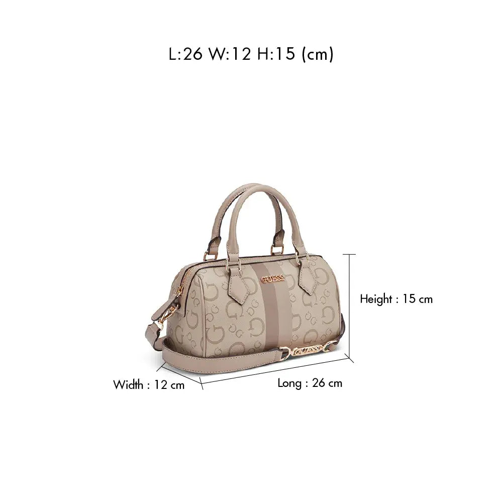 Guess WESTER BOX SATCHEL Taupe bag