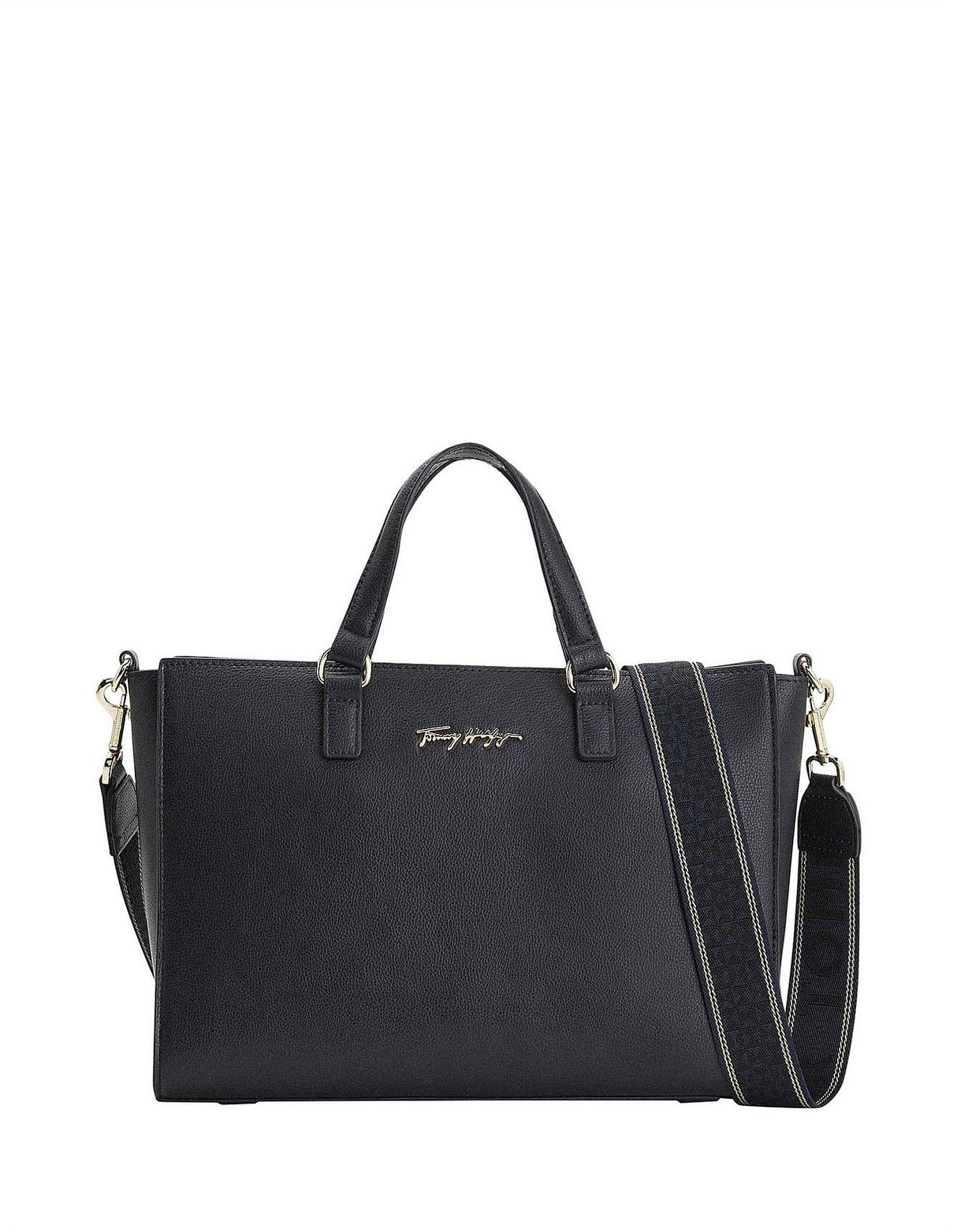 Tommy Hilfiger Structured Satchel for Women – Black