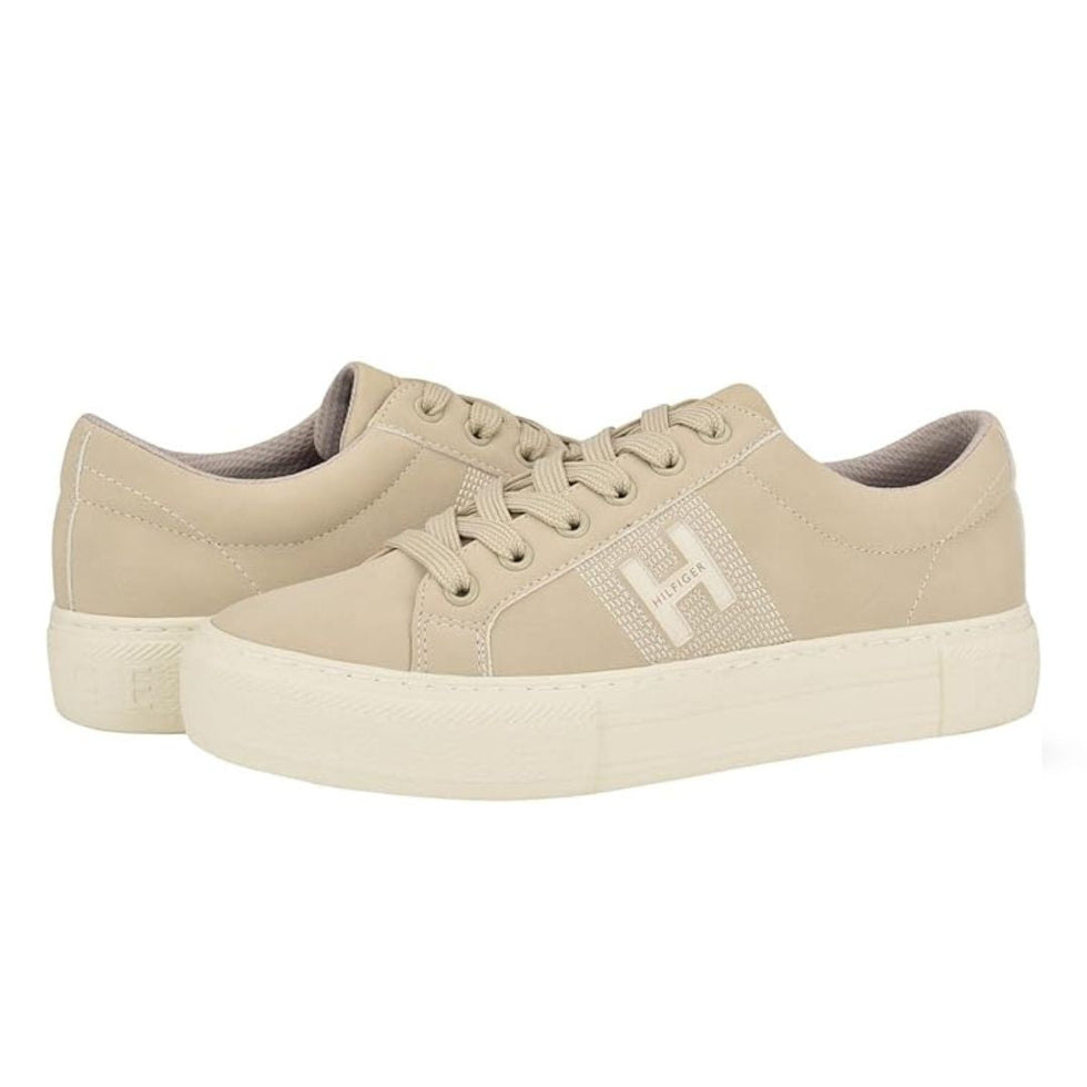 Tommy Hilfiger Women’s Essential Platform Sneakers – Beige