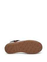 GUESS Women’s Lace-Up Sneakers with Animal Print Panels – White/Brown