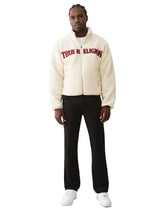 True Religion sherpa logo Men jacket _ Off White