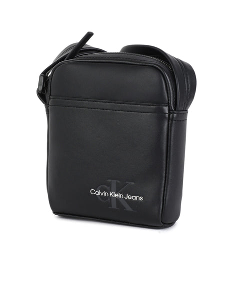Calvin klein Black Mono Logo Reporter bag