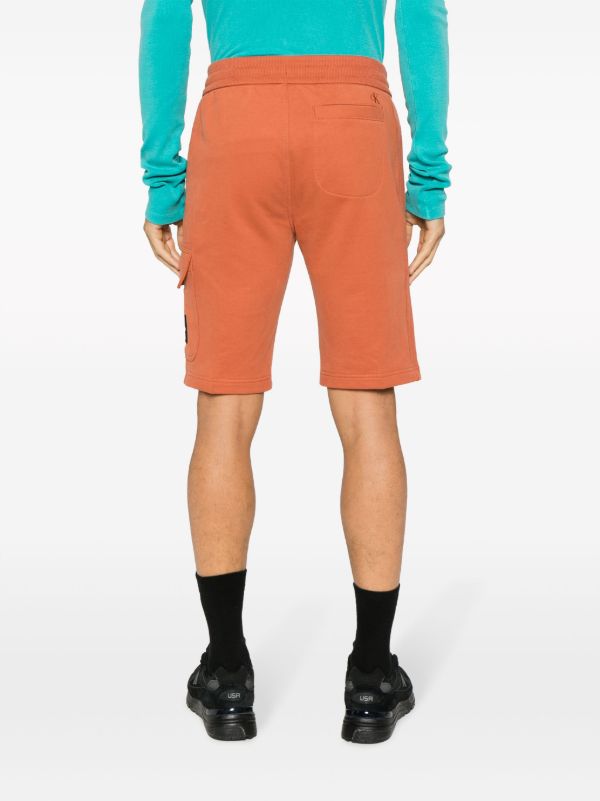 Calvin klein logo-patch cotton track cargo short