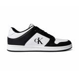 Calvin Klein Men’s Black & White Leather Sneakers