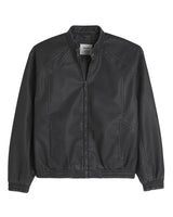 Hollister Faux Leather Hollywood Graphic Black  Jacket