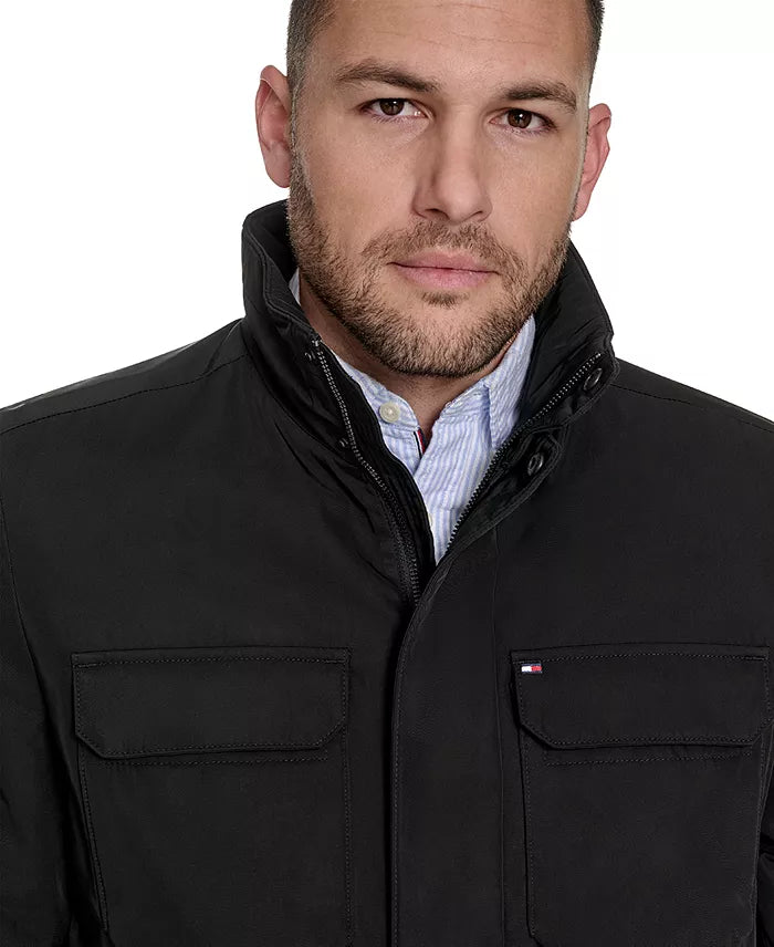 TOMMY HLFIGER military-style Men jacket _ Black