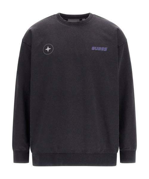 Guess Sweatshirt Logo Printed Men _ Dark Grey
