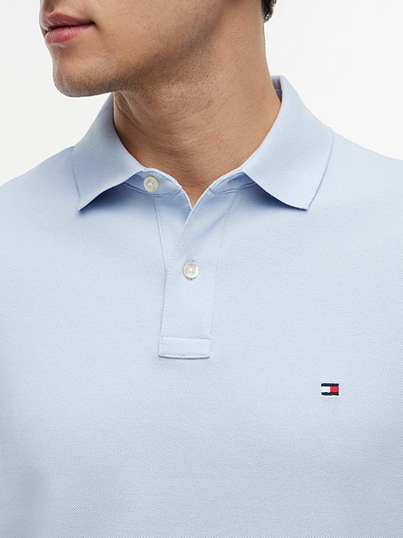 Tommy Hilfiger Men’s Classic Pique  Polo T-Shirt – Light Blue Slim Fit