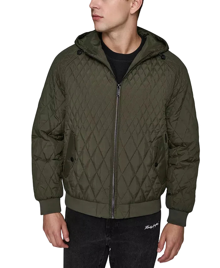 KARL LAGERFELD Quilted Bomber  Men Jacket