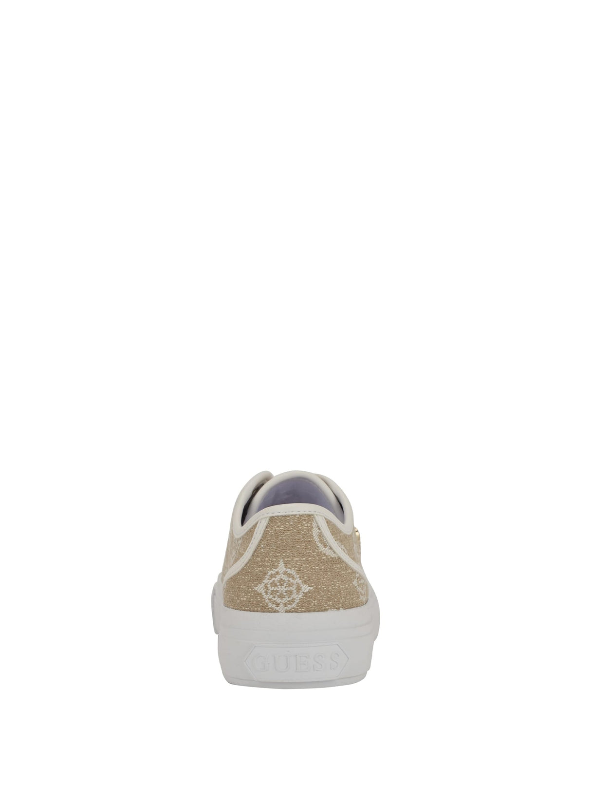 GUESS Women’s Beige Monogram Lace-Up Sneakers